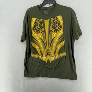 Justice League T-Shirt Men's Sz XL Green DC Comics Aquaman Suit-Up Costume